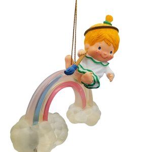 Vintage Katybeth Magic Lighted Rainbow Hallmark Ornament 1985 Angel Paintbrush
